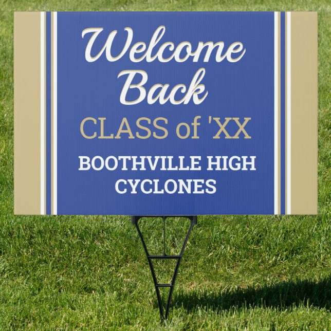 New! Custom Class Reunion Welcome  Sign (Insitu)