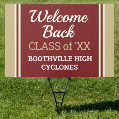 New Custom Class Reunion Welcome  Sign