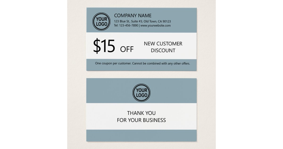 New Customer Discount Coupon Card Zazzle