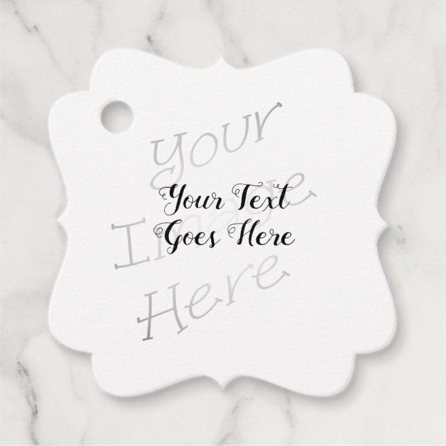 New Customizable Items Favor Tags (Front)