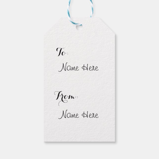 New Customizable Items Gift Tags (Back)