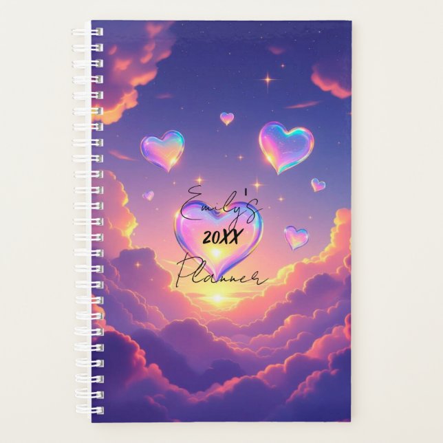 New Cute Purple Clouds  Planner (Front)