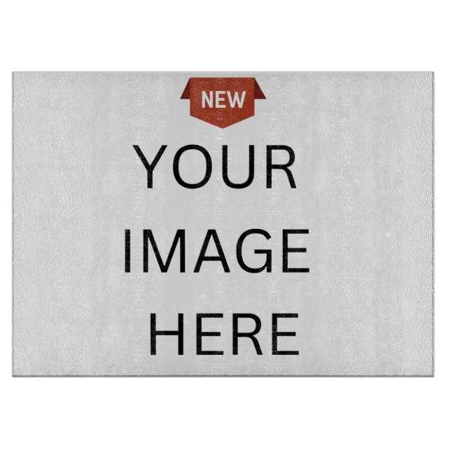 NEW! Cutting Board Glass 15"x11" Decorative (Front)