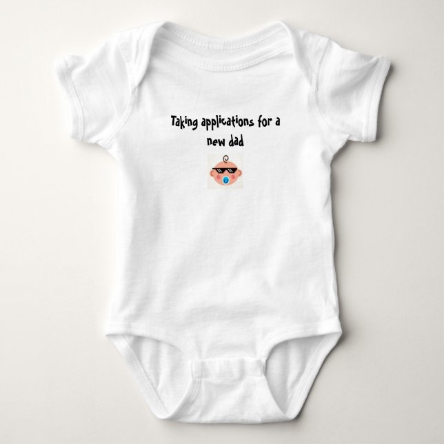 New dad applications baby bodysuit (Front)