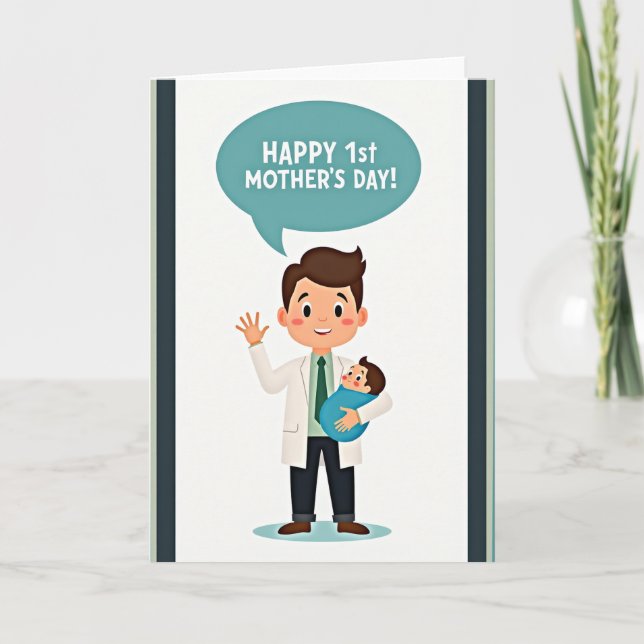 New Dad Arrival Announcement Card (Front)
