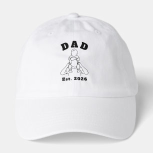 New Dad Baby Shoulder Line Art Hat
