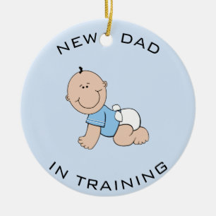 New Dad Boy Ceramic Ornament