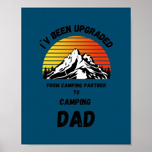 New Dad Camping Hiking Adventure Camp  Poster