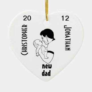 New Dad - Customizable Ceramic Ornament