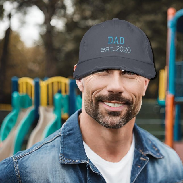 NEW DAD - est.2020 Embroidered Baseball Cap (Creator Uploaded)
