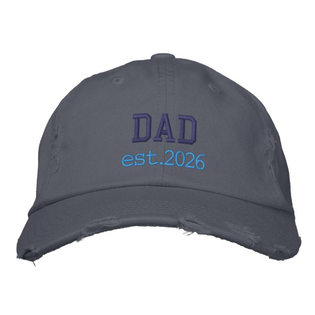 NEW DAD - est.2026 Embroidered Baseball Cap (Front)