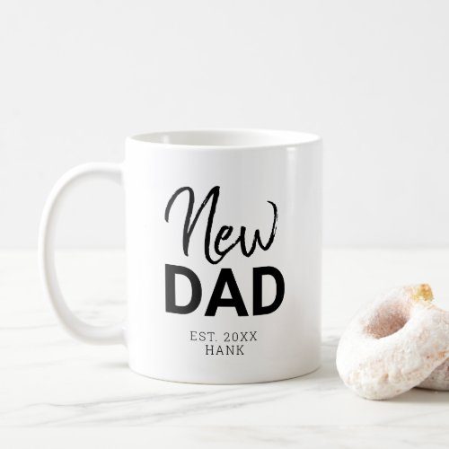New Dad Established Date Personalized Coffee Mug