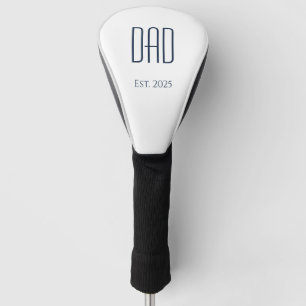 New Dad Father's Day Simple Blue Typography Golf Head Cover