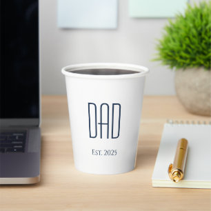 New Dad Father's Day Simple Paper Cups