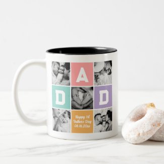 New Dad First Father's Day Family Photo Grid