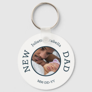 New Dad First Time Dad Custom Photo Personalized Keychain