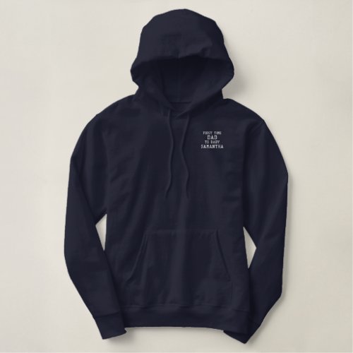 New Dad Hoodie – Custom Embroidered Hoodie
