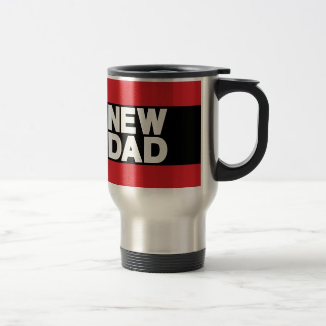 New Dad Lg Red Travel Mug (Right)
