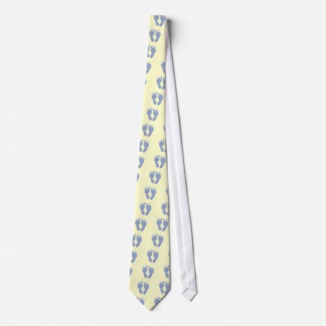 New Dad - Little Blue Feet Neck Tie (Front)