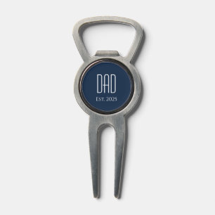 New Dad Minimalist Modern Navy Blue Divot Tool