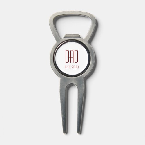 New Dad Minimalist Modern Simple Red Typography  Divot Tool