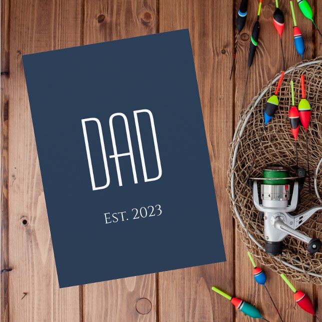 New Dad Modern Father's Day Blue   Card (Creator Uploaded)