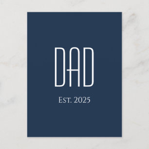 New Dad Modern Father's Day Blue Holiday Postcard