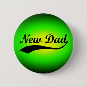 New Dad, Neon Green/Black Button