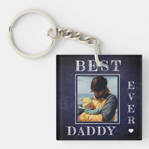 New dad photo personalized First Fathers Day Keychain