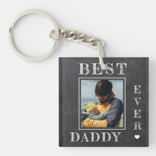 New dad photo personalized First Fathers Day Keychain