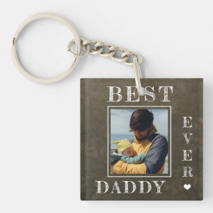 New dad photo personalized First Fathers Day Keychain