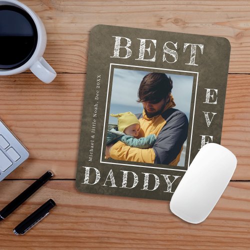 New dad photo personalized First Fathers Day Mouse Pad