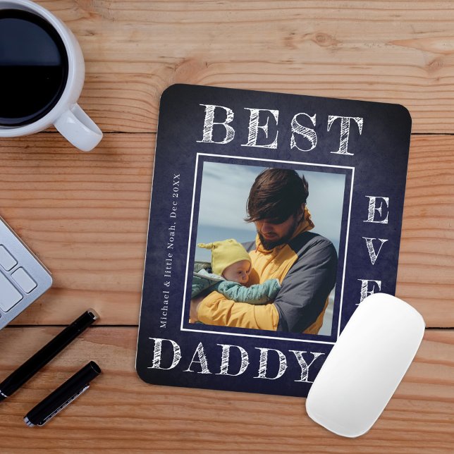 New dad photo personalized First Fathers Day Mouse Pad (Creator Uploaded)