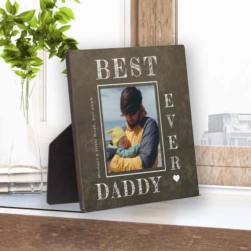 New dad photo personalized First Fathers Day Plaque