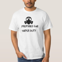 New Dad 'PREPARED FOR DIAPER DUTY' FUNNY T-Shirt