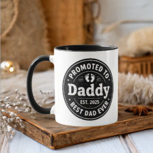 New Dad Promoted to Daddy Father Gift Simple Mug