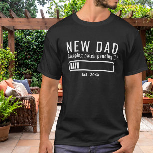New Dad Running on Low Sleep Battery White T-Shirt