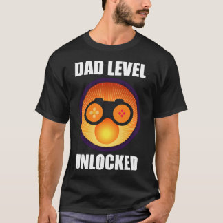 New Dad Shirt, Dad Level Unlocked Funny Gaming T-Shirt
