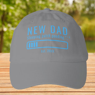New Dad Sleeping Patch Blue Design Hat