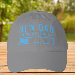 New Dad Sleeping Patch Blue Design Hat