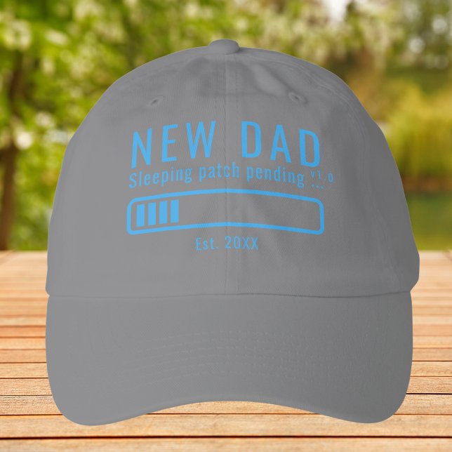 New Dad Sleeping Patch Low Battery Bright Blue Est Hat (Creator Uploaded)