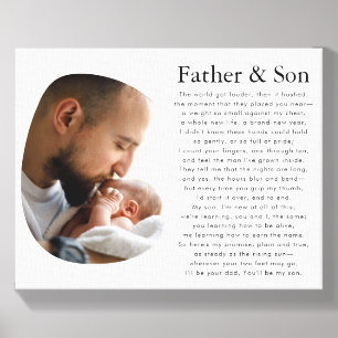 New Dad Son Heartfelt Poem Photo Tile