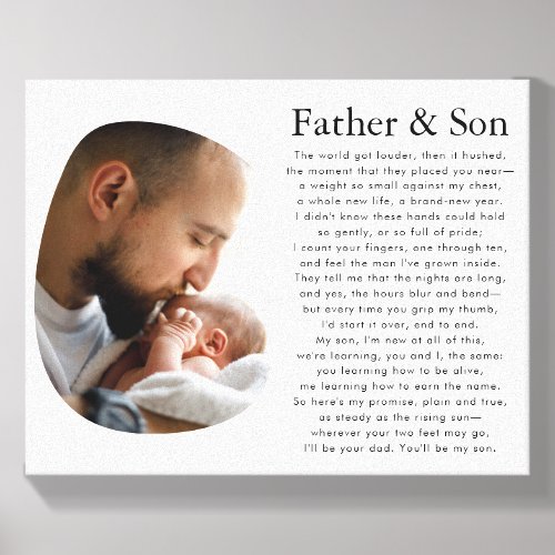 New Dad Son Heartfelt Poem Photo Tile