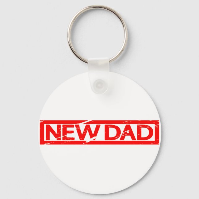 New Dad Stamp Keychain (Front)