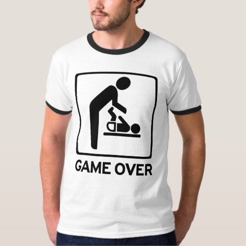 New Dad to be Game Over Diaper duty T Shirt