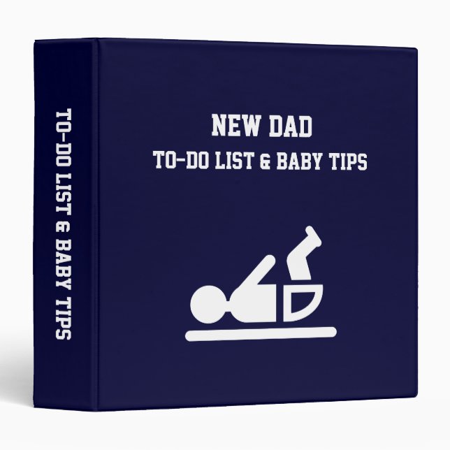NEW DAD To Do List 3 Ring Binder (Front/Spine)