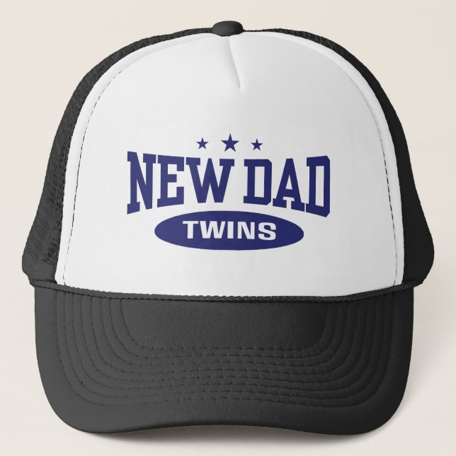 New Dad Twins Trucker Hat (Front)