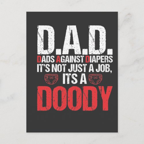 New Daddy Against Diaper Toddler Dad Adult Problem Postcard