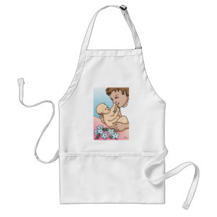 New Daddy and Baby Adult Apron