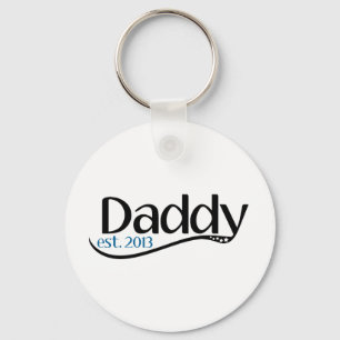 New Daddy Est 2013 Keychain